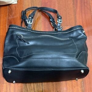 Coach Black Leather Shoulder Bag